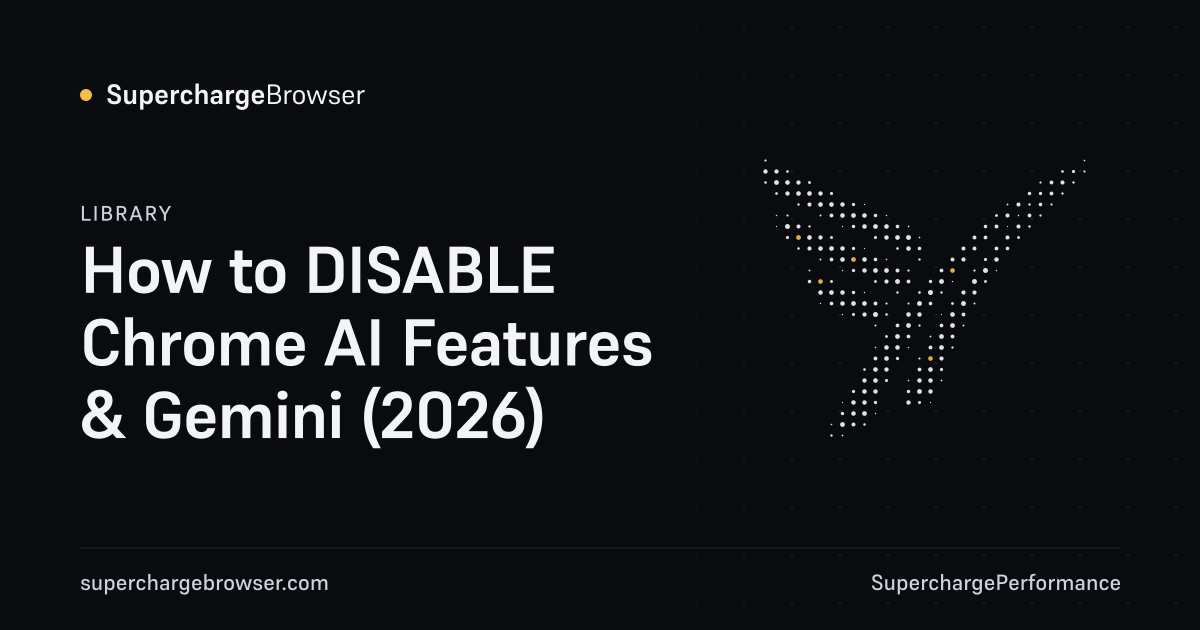How to DISABLE Chrome AI Features & Gemini (2026)
